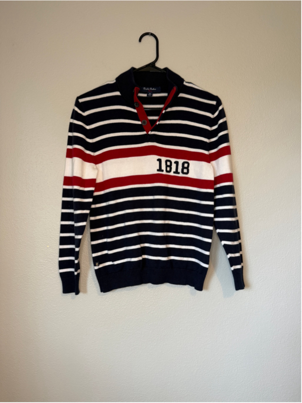 Brooks Brothers 1818 Striped Rugby Sweater Men M